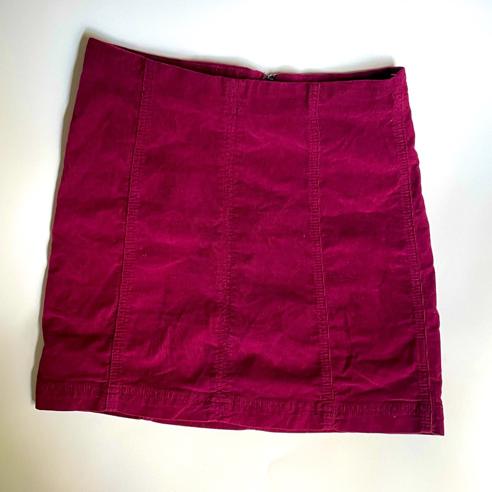 Free People corduroy mini skirt - Burgundy